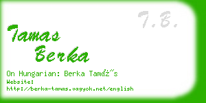 tamas berka business card